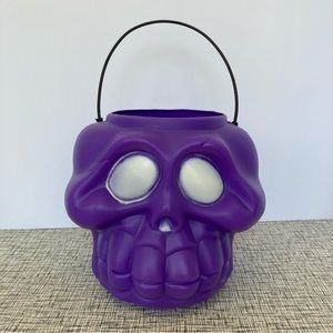 General Foam Plastic Purple Skull Candy Halloween Bucket Pail Skeleton Trick